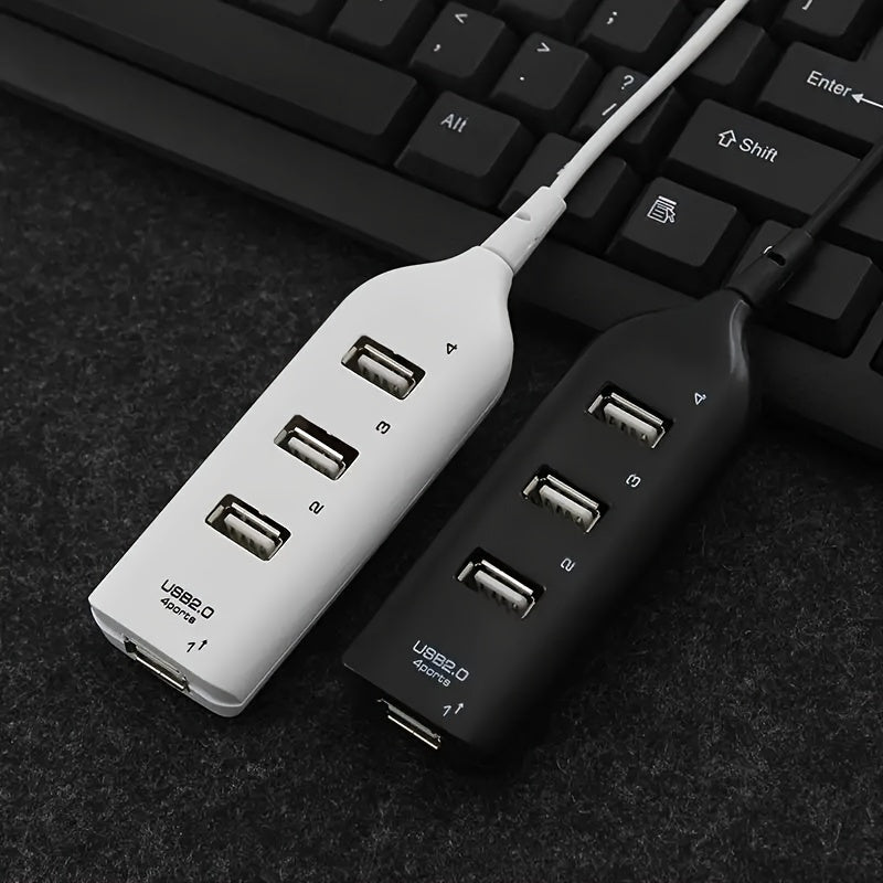 Micro USB Hub 2.0 - 4 Port High-Speed USB Splitter for PC Accessories