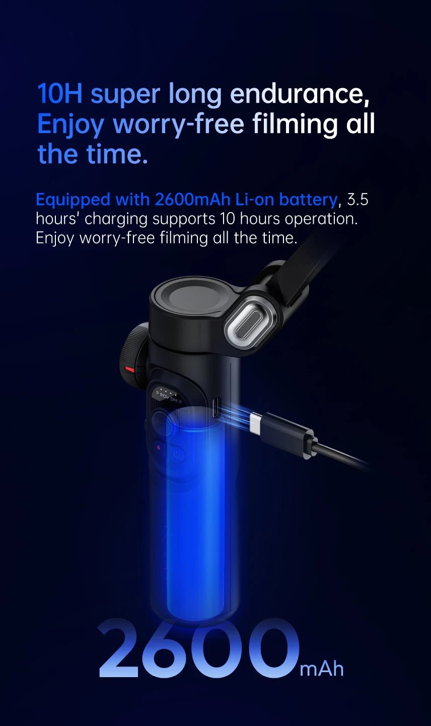 3 - Axis Gimbal Stabilizer for Smartphone (Foldable Handheld Phone Stabilizer For Filming) - Gadgetroo