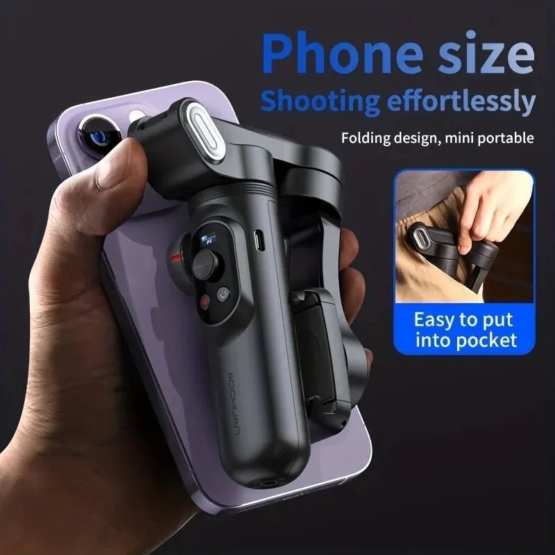 3 - Axis Gimbal Stabilizer for Smartphone (Foldable Handheld Phone Stabilizer For Filming) - Gadgetroo