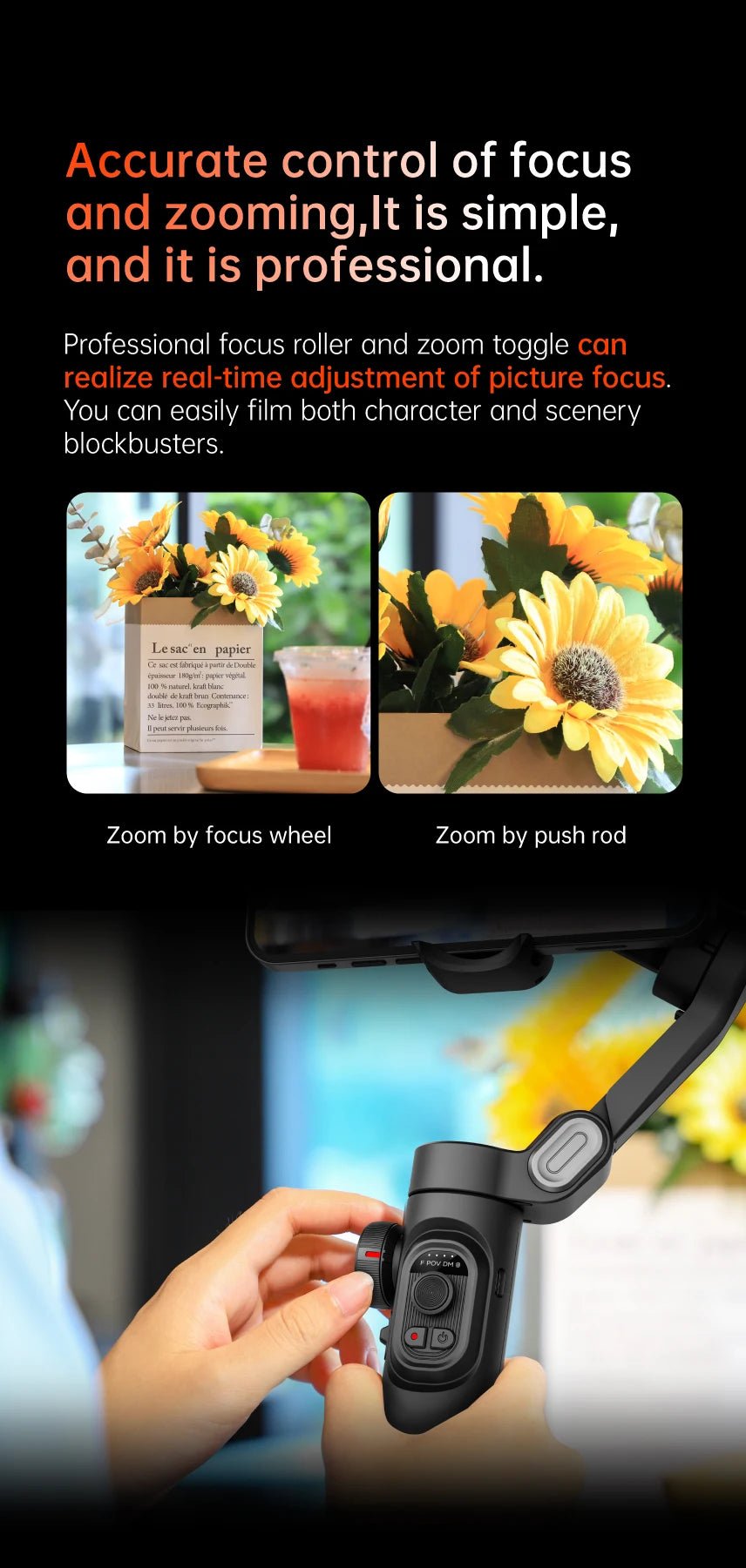 3 - Axis Gimbal Stabilizer for Smartphone (Foldable Handheld Phone Stabilizer For Filming) - Gadgetroo