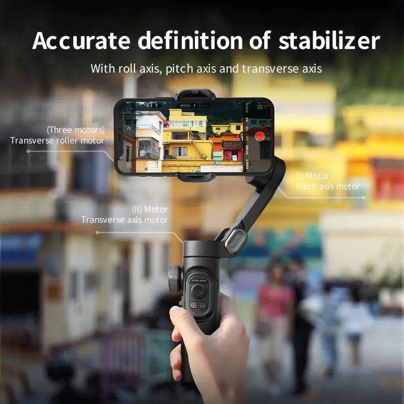 3 - Axis Gimbal Stabilizer for Smartphone (Foldable Handheld Phone Stabilizer For Filming) - Gadgetroo