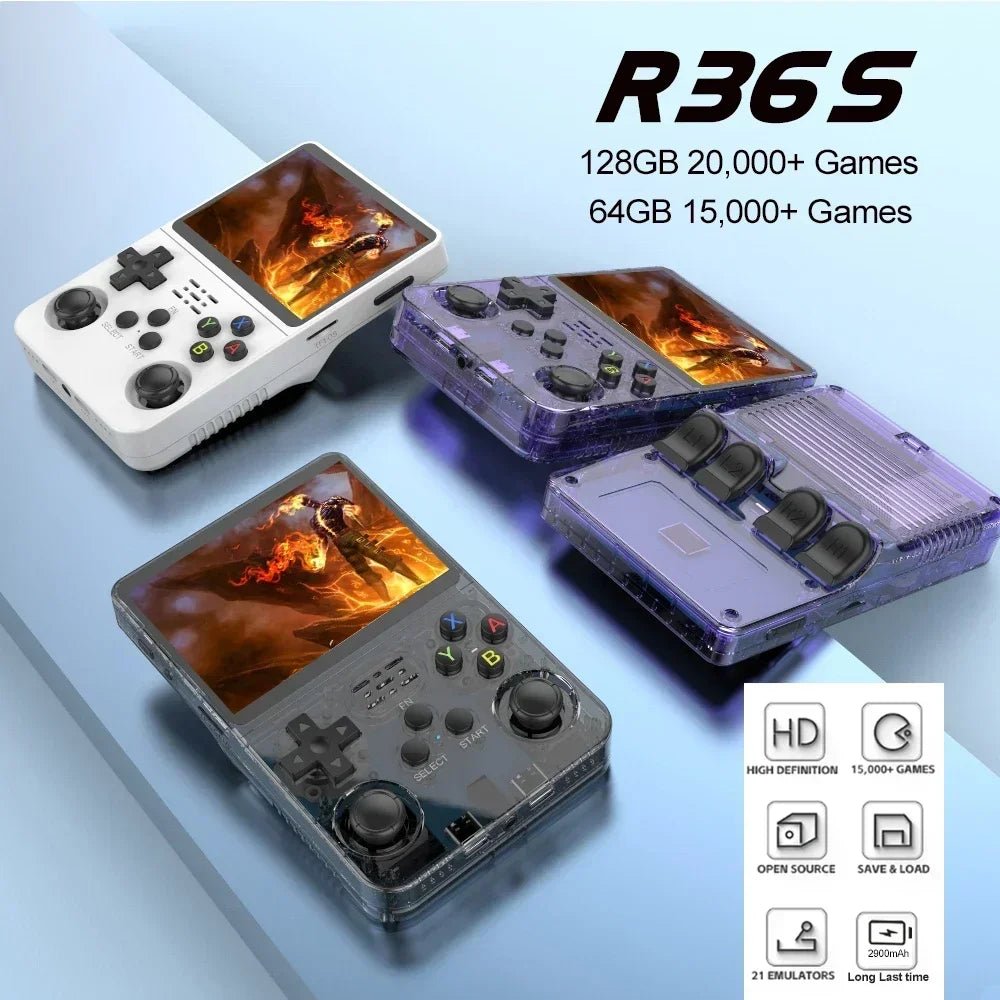3.5 Inch R36S Retro Handheld Video Game Console (Up To 20,000 Games) - Gadgetroo