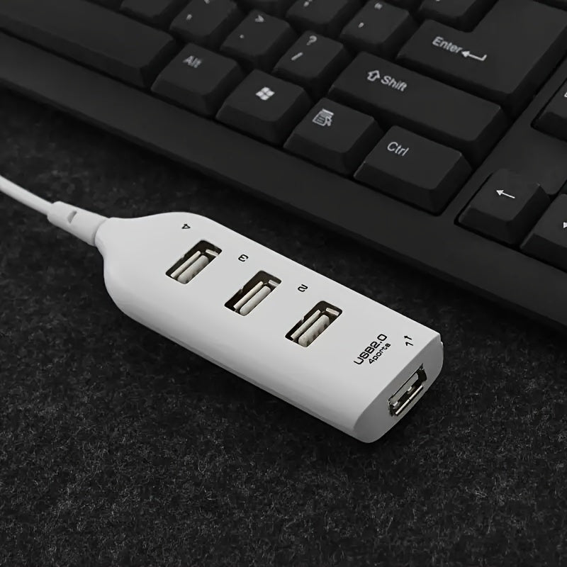 Micro USB Hub 2.0 - 4 Port High-Speed USB Splitter for PC Accessories