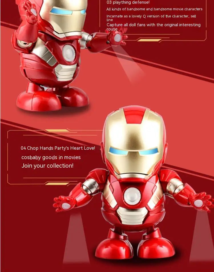 Dancing Marvel and DC Comics Action Figures - Iron-Man/Spiderman/Thanos/Hulk/Bumblebee/Batman