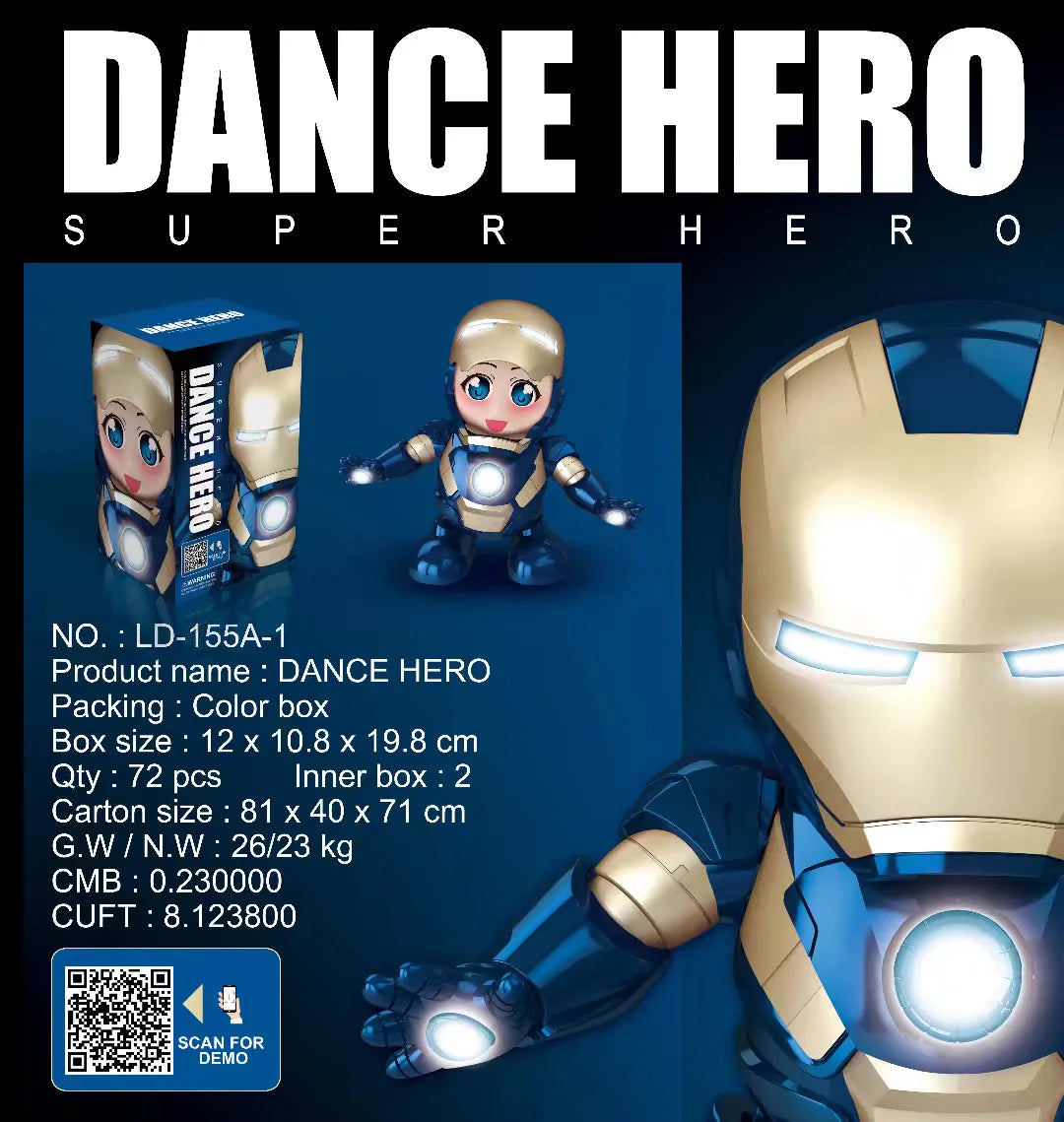 Dancing Marvel and DC Comics Action Figures - Iron-Man/Spiderman/Thanos/Hulk/Bumblebee/Batman