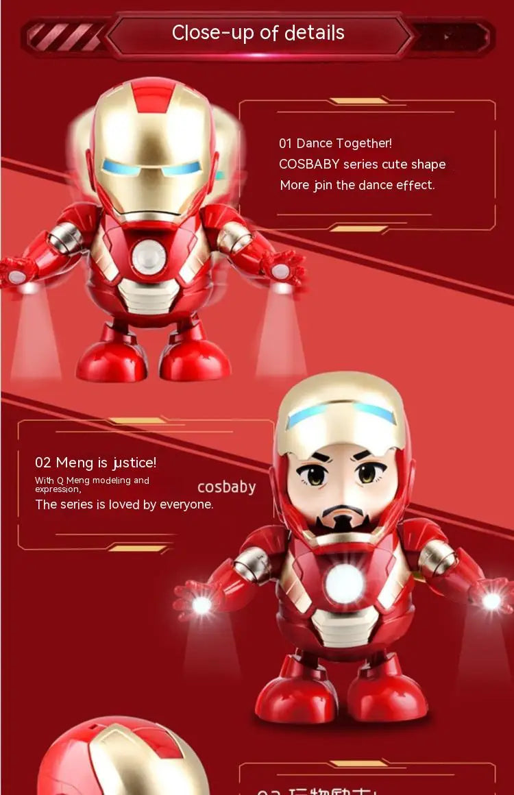 Dancing Marvel and DC Comics Action Figures - Iron-Man/Spiderman/Thanos/Hulk/Bumblebee/Batman