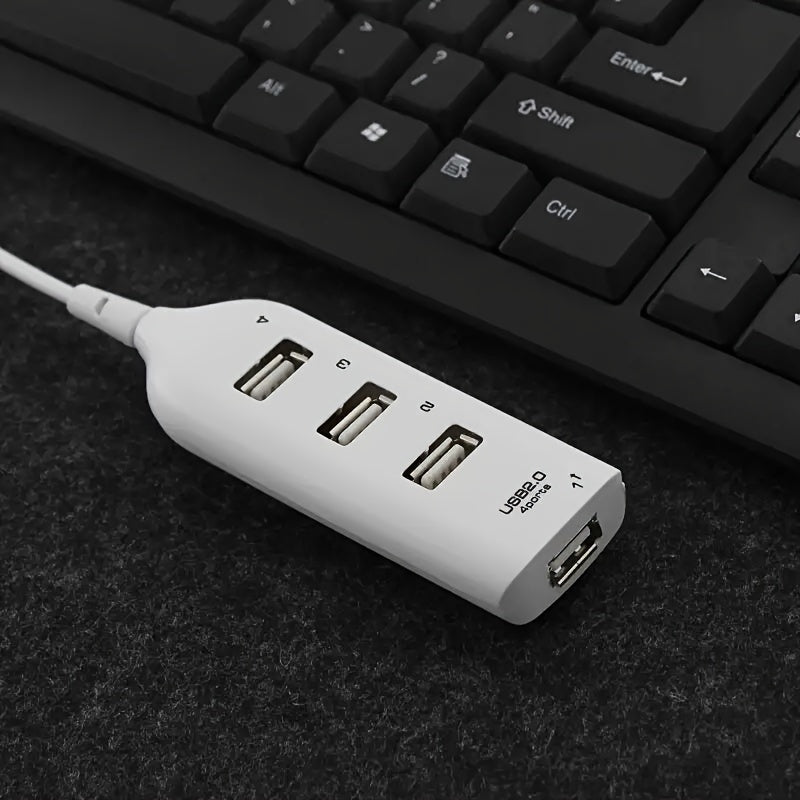 Micro USB Hub 2.0 - 4 Port High-Speed USB Splitter for PC Accessories