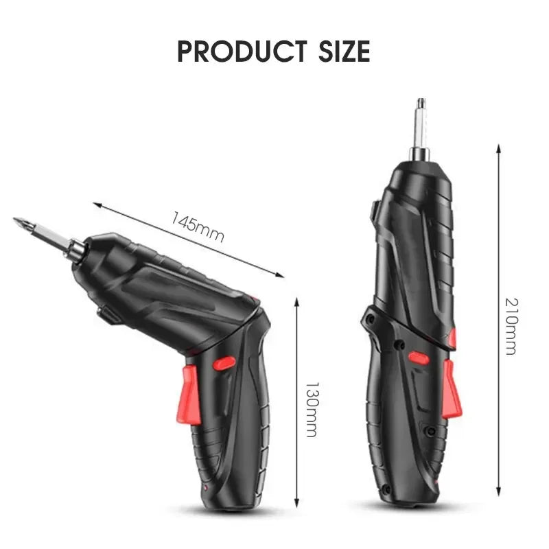 Cordless Electric Screwdriver/Drill - USB Rechargeable (With 3mm Twist Drill/Screw Drives) - Gadgetroo
