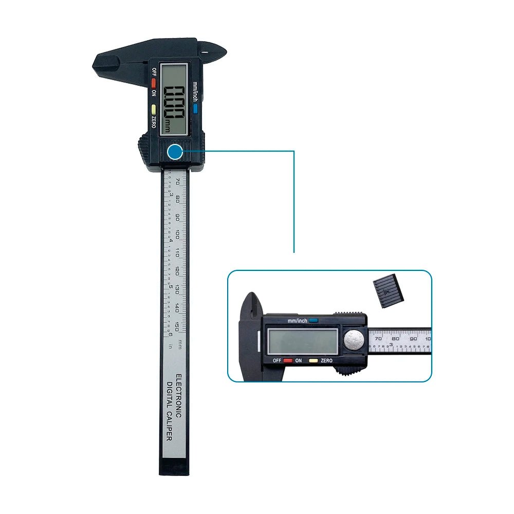 Digital Caliper/Gauge - 100mm/150mm Maximum Length (Battery Powered) - Gadgetroo