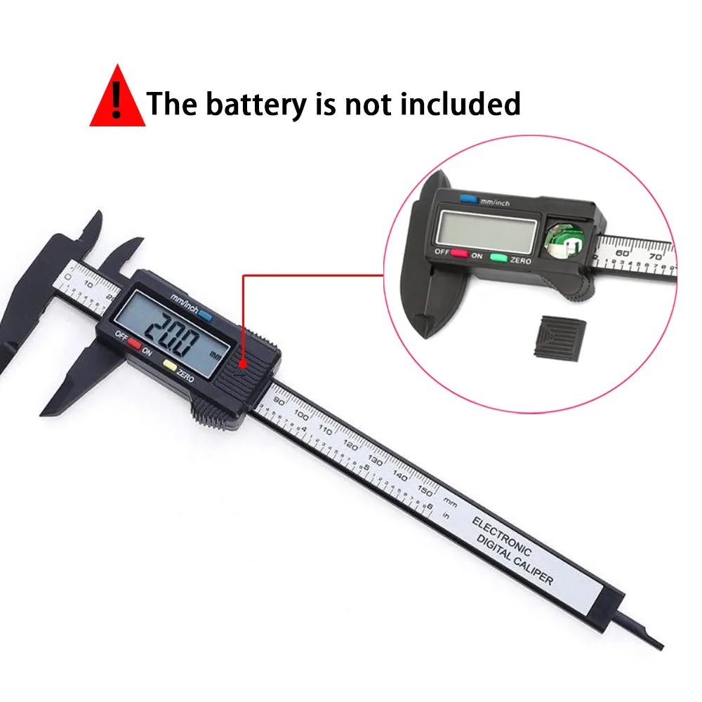Digital Caliper/Gauge - 100mm/150mm Maximum Length (Battery Powered) - Gadgetroo