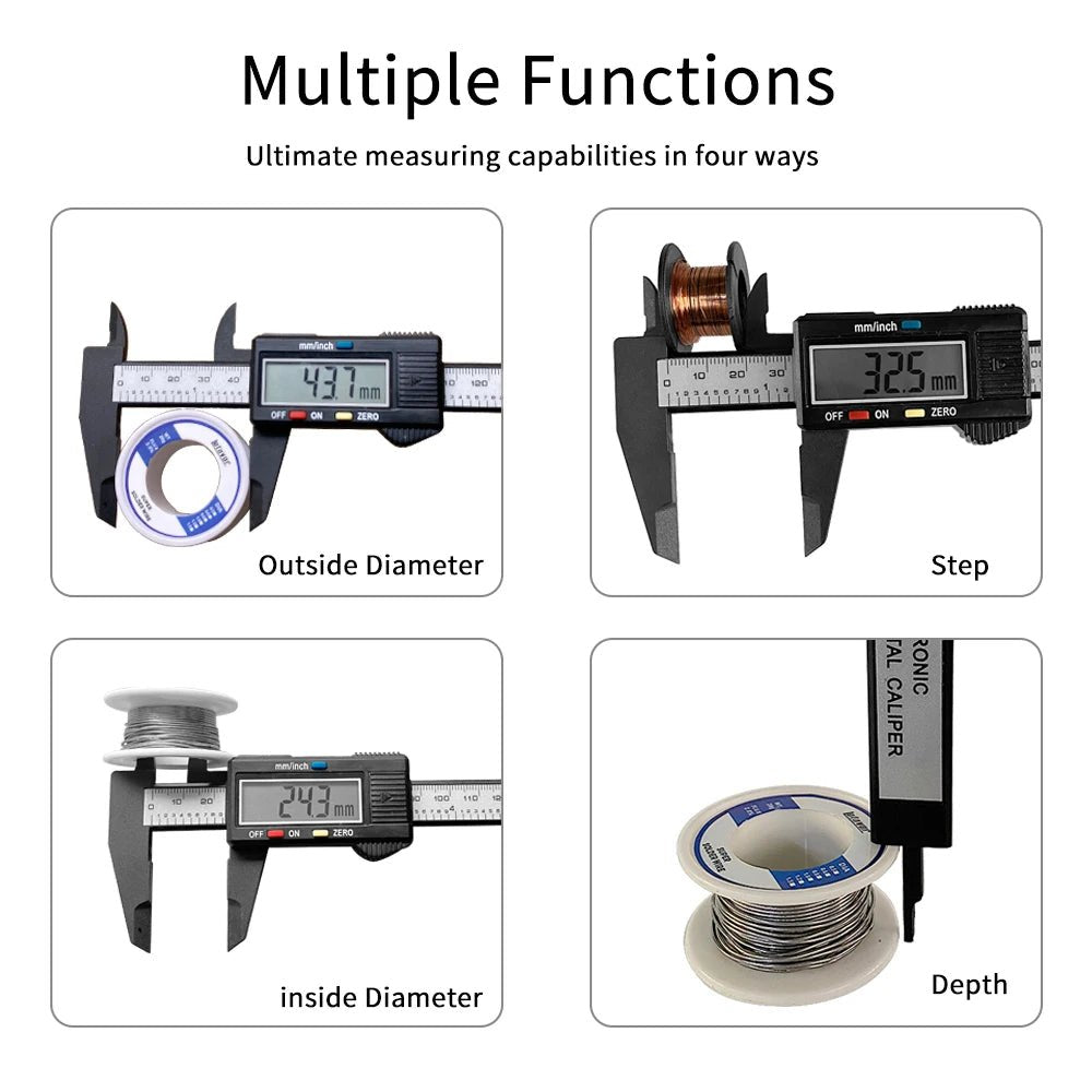 Digital Caliper/Gauge - 100mm/150mm Maximum Length (Battery Powered) - Gadgetroo