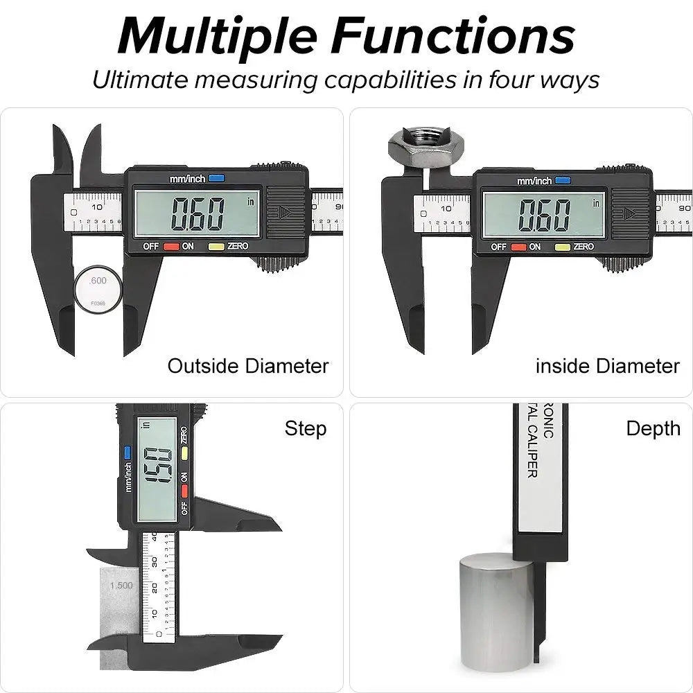 Digital Caliper/Gauge - 100mm/150mm Maximum Length (Battery Powered) - Gadgetroo