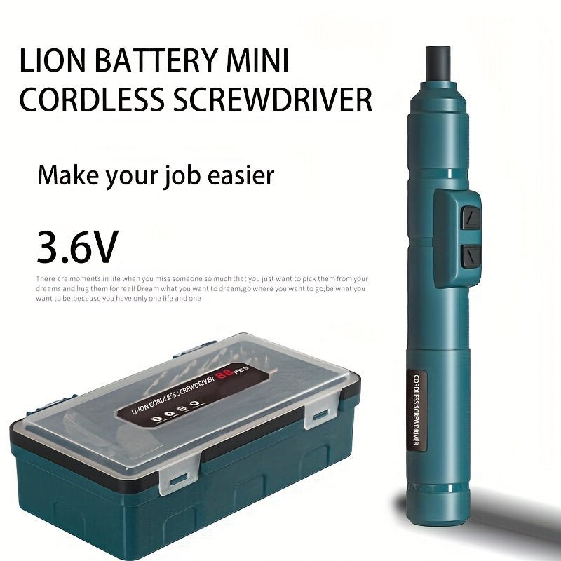 Electric Pen Screwdriver with 88 Different Screw Heads - Cordless - Gadgetroo