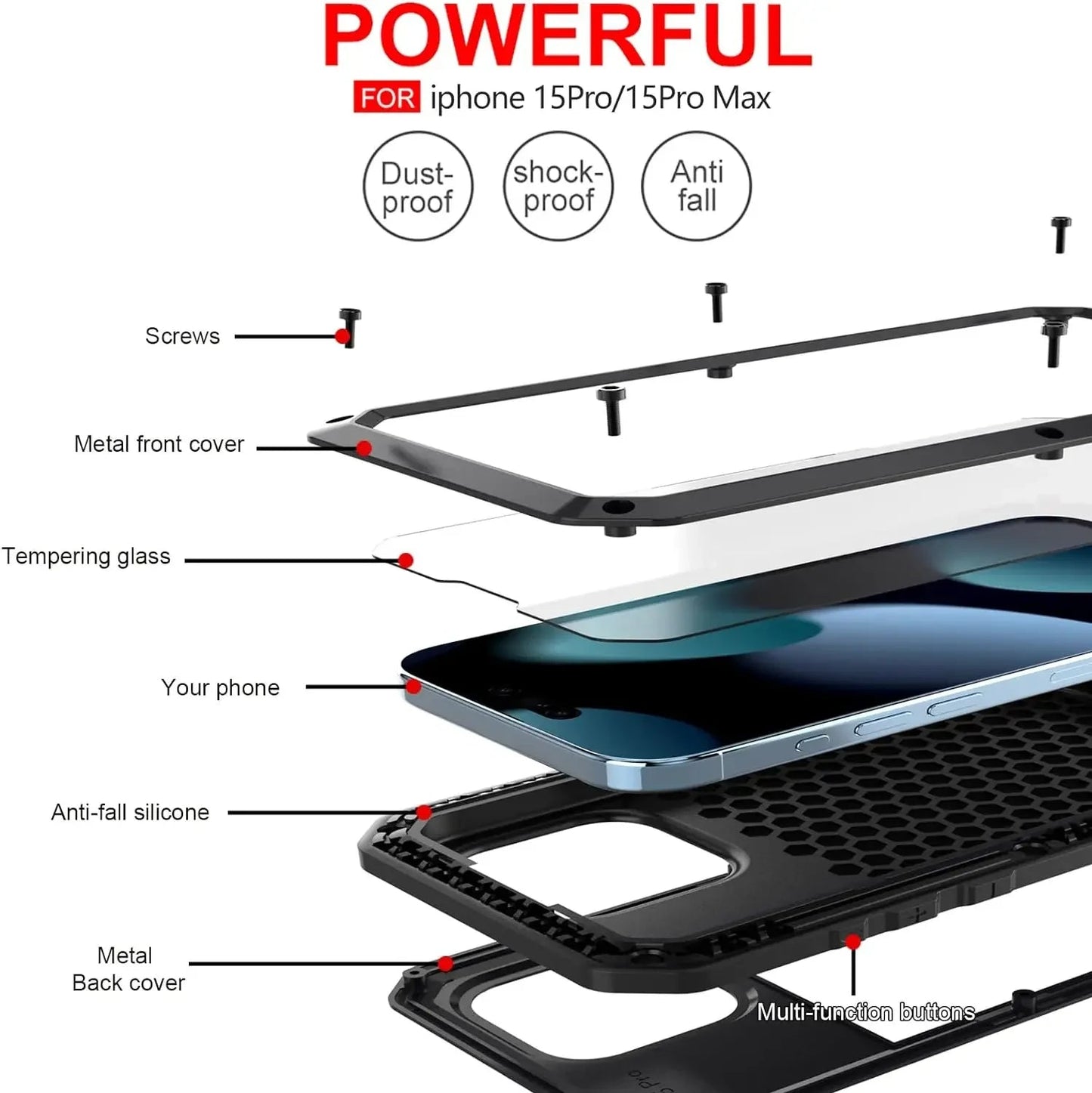 Heavy Duty Fully Enclosed iPhone Case - Gadgetroo