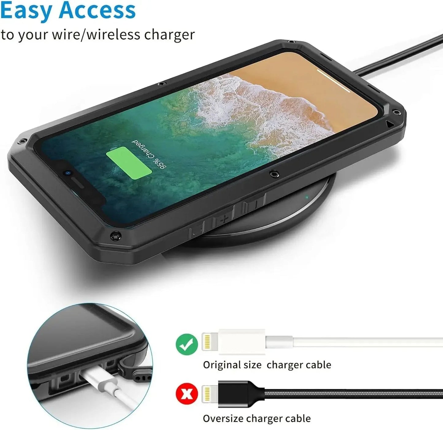 Heavy Duty Fully Enclosed iPhone Case - Gadgetroo