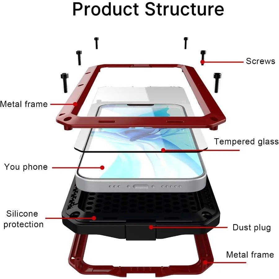 Heavy Duty Fully Enclosed iPhone Case - Gadgetroo