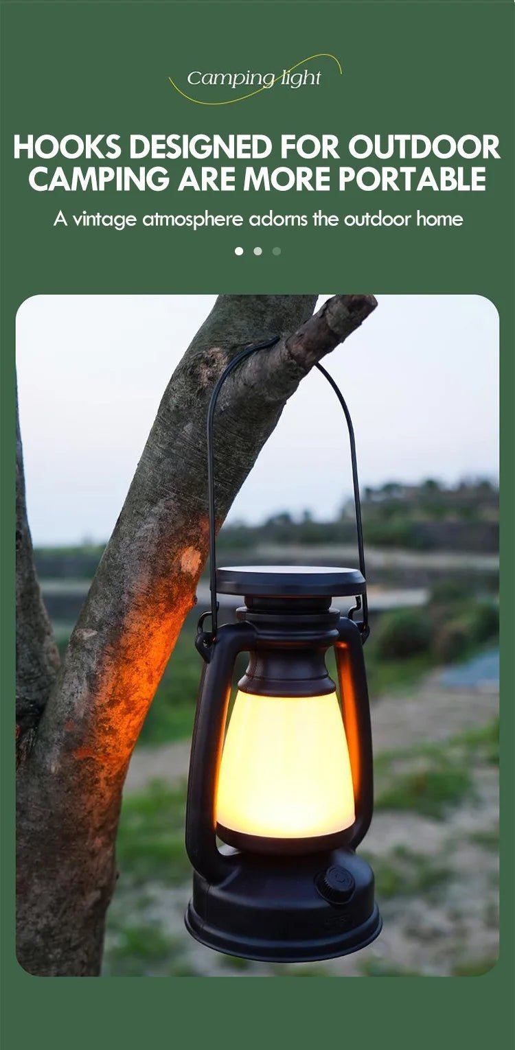 LED Portable Retro Lamp (Outdoor Camping Or Home Decoration) - Gadgetroo