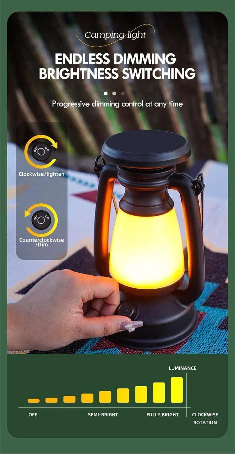 LED Portable Retro Lamp (Outdoor Camping Or Home Decoration) - Gadgetroo