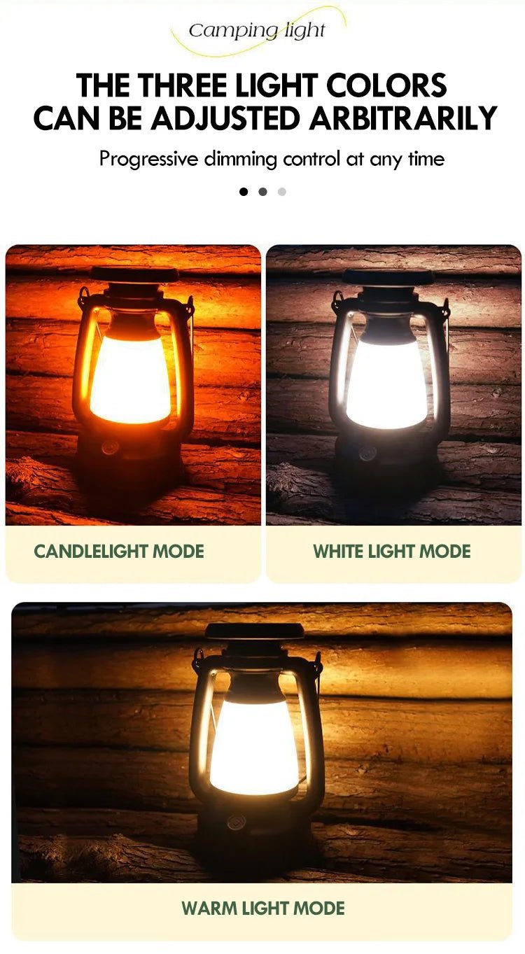 LED Portable Retro Lamp (Outdoor Camping Or Home Decoration) - Gadgetroo