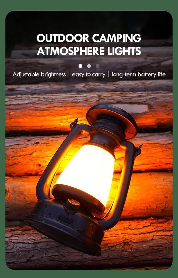 LED Portable Retro Lamp (Outdoor Camping Or Home Decoration) - Gadgetroo