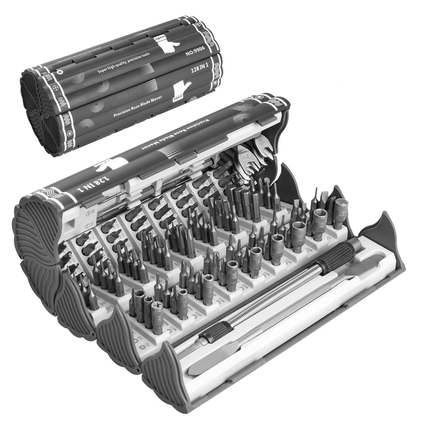 Manual Screwdriver Set - 128 Screw Heads With Magnetic Tips - Gadgetroo