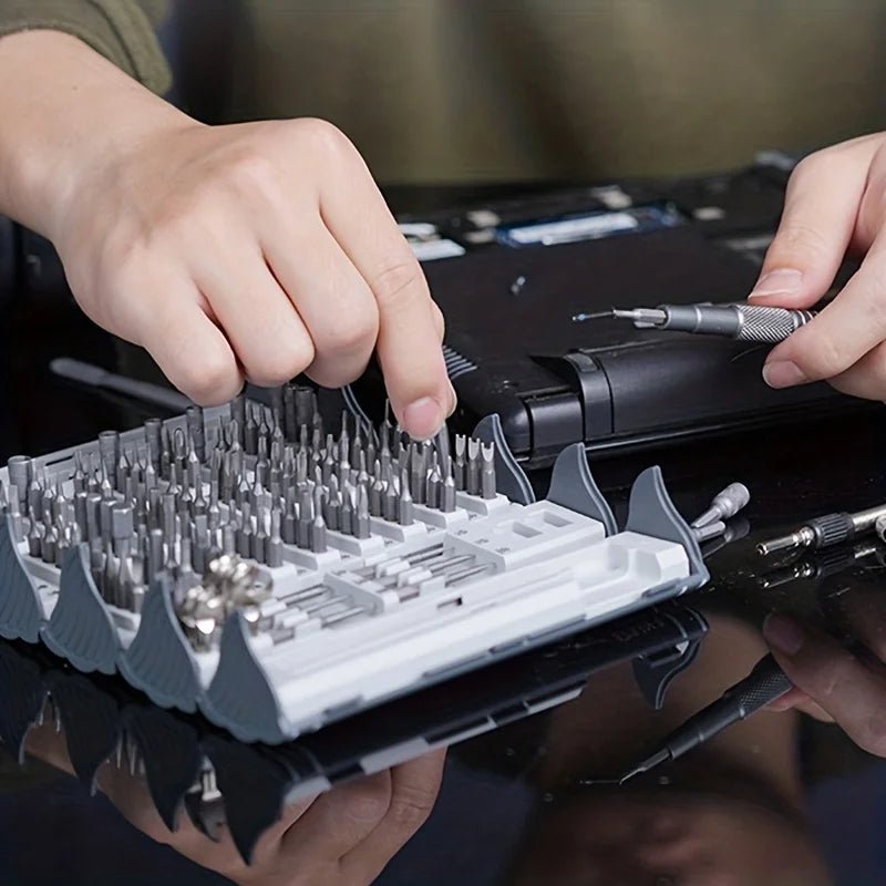 Manual Screwdriver Set - 128 Screw Heads With Magnetic Tips - Gadgetroo