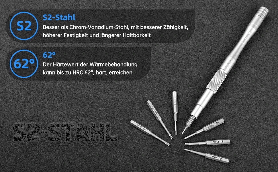 Manual Screwdriver Set - 128 Screw Heads With Magnetic Tips - Gadgetroo