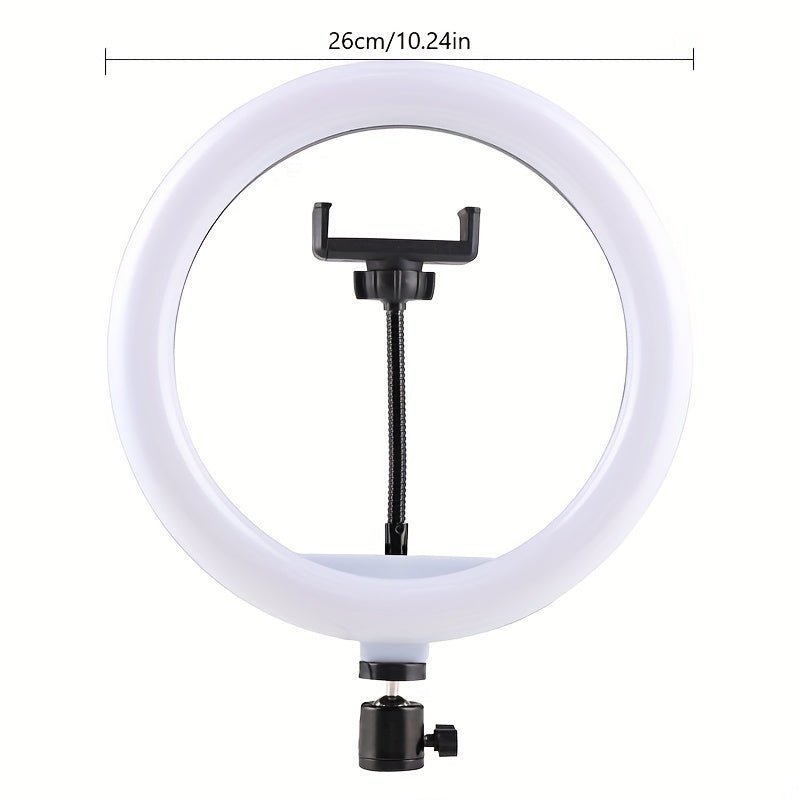 Phone Selfie - Tripod Stand With Plug - in LED Circle Light (146cm Length) - Gadgetroo