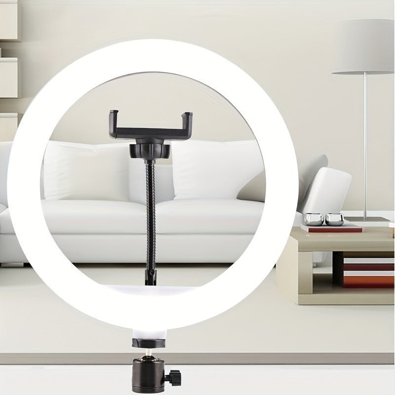 Phone Selfie - Tripod Stand With Plug - in LED Circle Light (146cm Length) - Gadgetroo