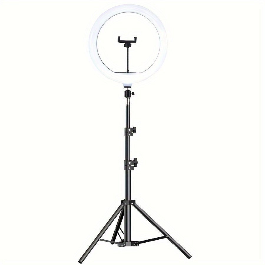 Phone Selfie - Tripod Stand With Plug - in LED Circle Light (146cm Length) - Gadgetroo