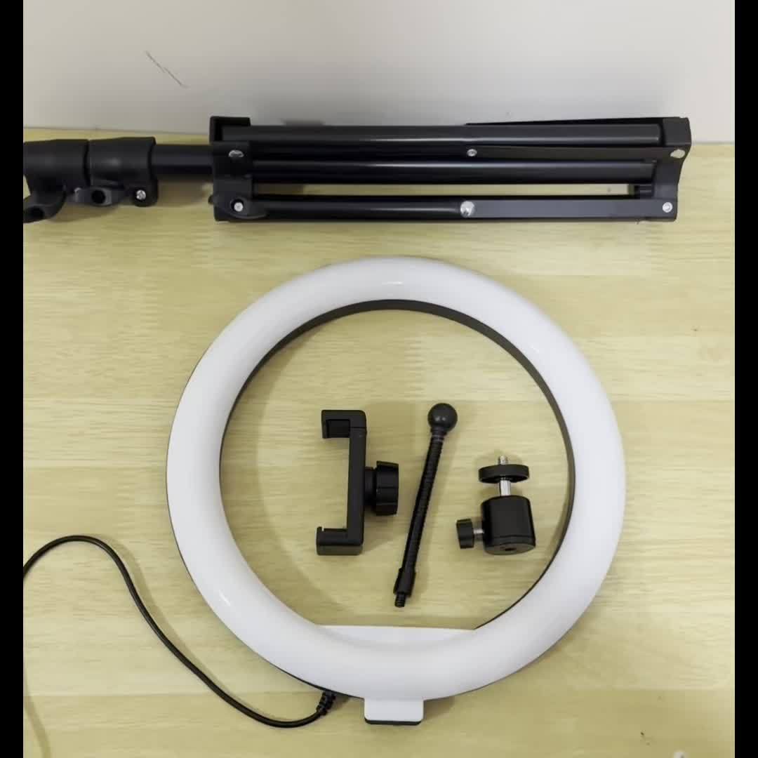 Phone Selfie - Tripod Stand With Plug - in LED Circle Light (146cm Length) - Gadgetroo