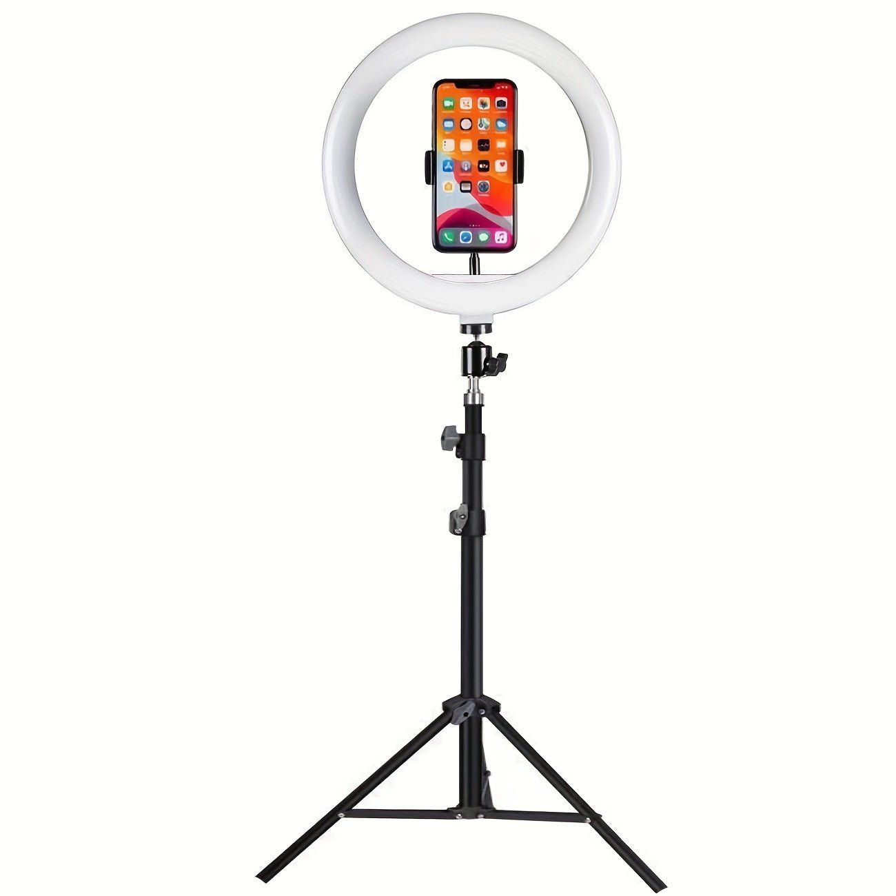 Phone Selfie - Tripod Stand With Plug - in LED Circle Light (146cm Length) - Gadgetroo