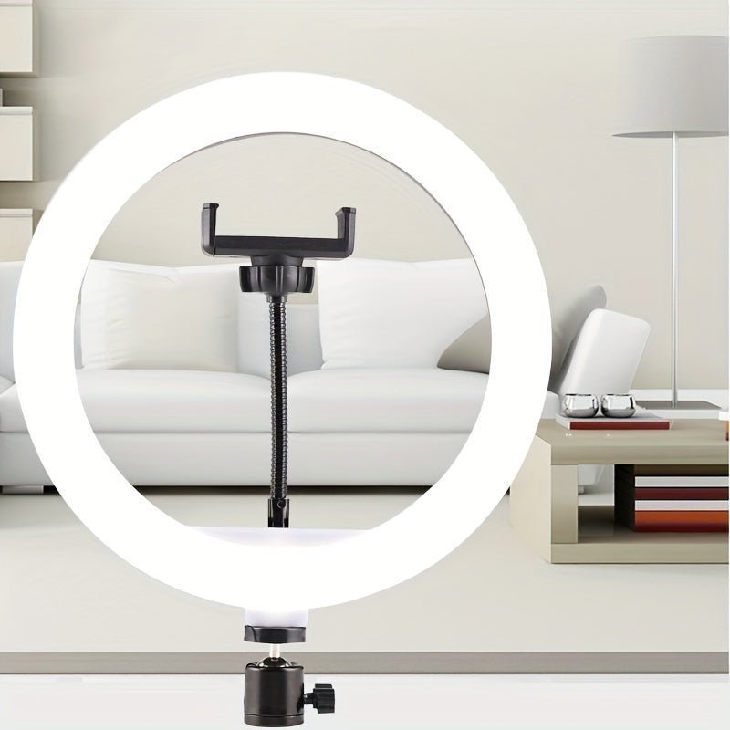 Phone Selfie - Tripod Stand With Plug - in LED Circle Light (146cm Length) - Gadgetroo
