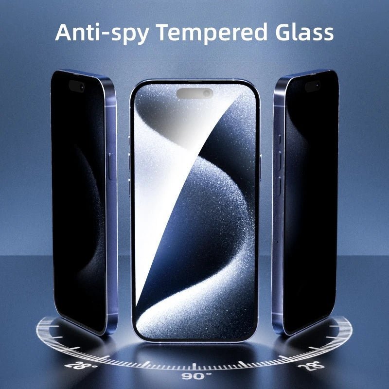 Privacy Screen Protector - Tempered Glass for iPhone 16 All Models & Older iPhone Models (4 Pieces) - Gadgetroo
