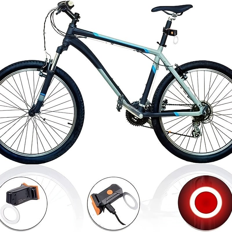 Retro Heart - Shaped LED Bicycle Taillight - (USB Rechargeable) - Gadgetroo