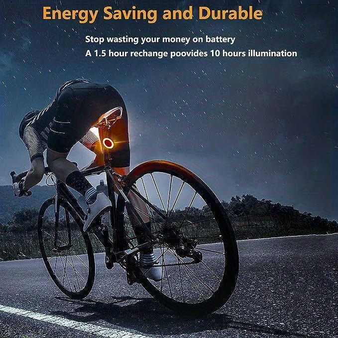Retro Heart - Shaped LED Bicycle Taillight - (USB Rechargeable) - Gadgetroo
