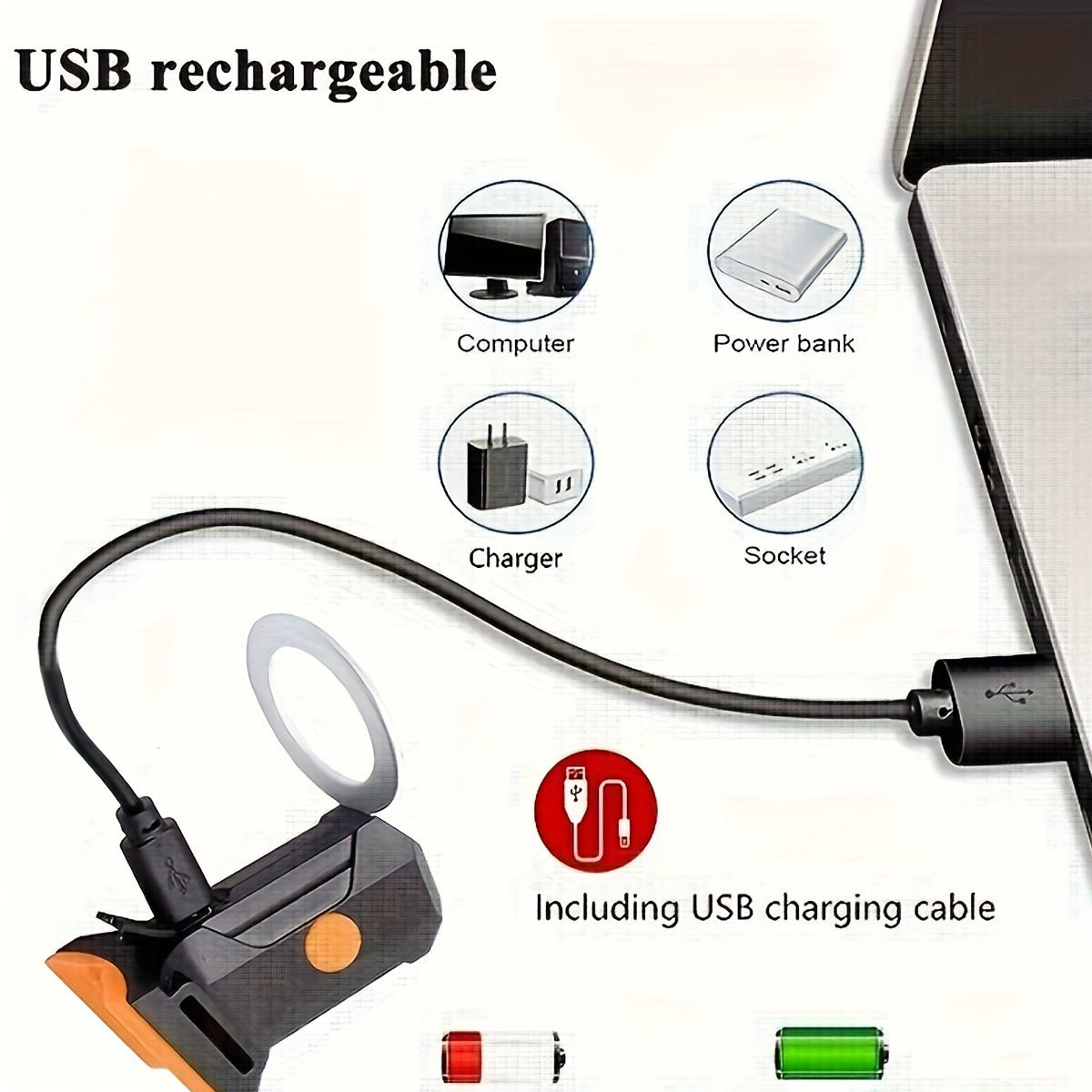 Retro Heart - Shaped LED Bicycle Taillight - (USB Rechargeable) - Gadgetroo