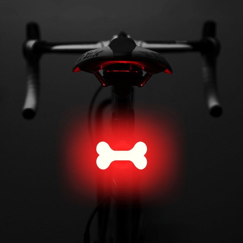 Retro Heart - Shaped LED Bicycle Taillight - (USB Rechargeable) - Gadgetroo