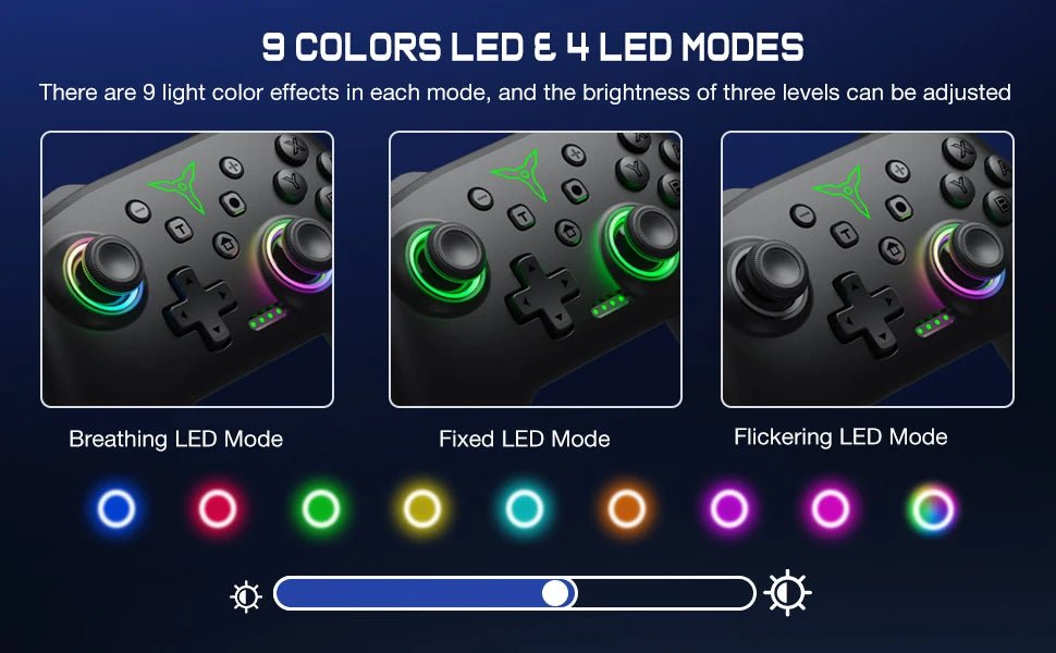 RGB Gamepad Controller for Nintendo Switch/Switch OLED/Switch Lite/PC/Mobile (Multi - Function Dual Joysticks) - Gadgetroo