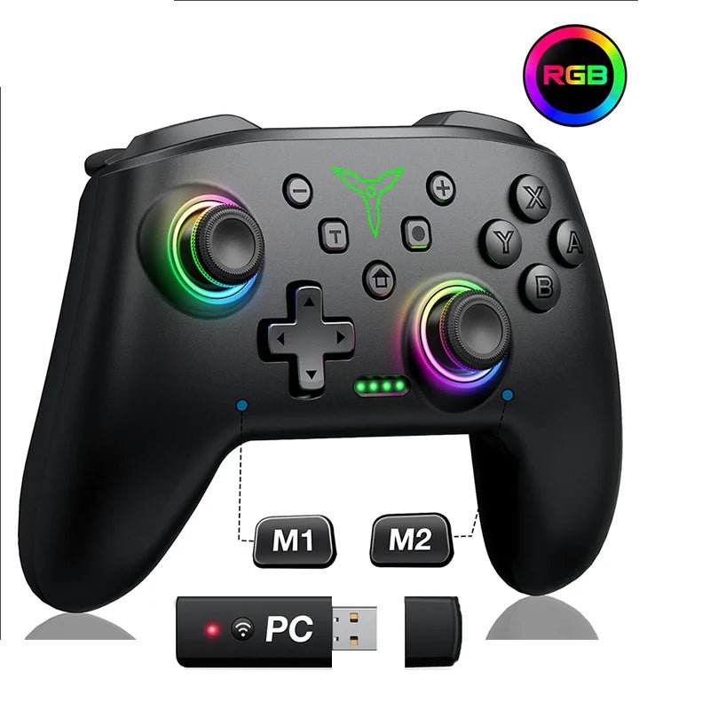 RGB Gamepad Controller for Nintendo Switch/Switch OLED/Switch Lite/PC/Mobile (Multi - Function Dual Joysticks) - Gadgetroo