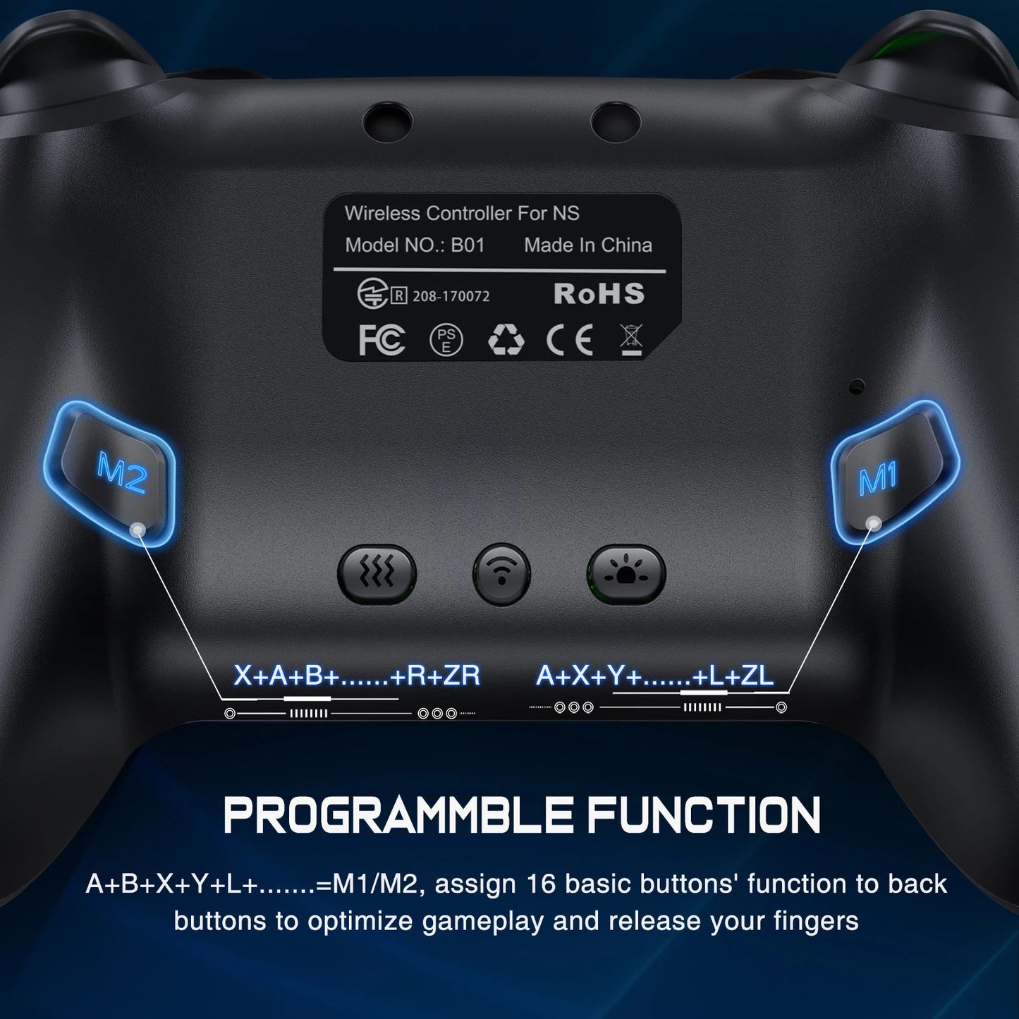 RGB Gamepad Controller for Nintendo Switch/Switch OLED/Switch Lite/PC/Mobile (Multi - Function Dual Joysticks) - Gadgetroo