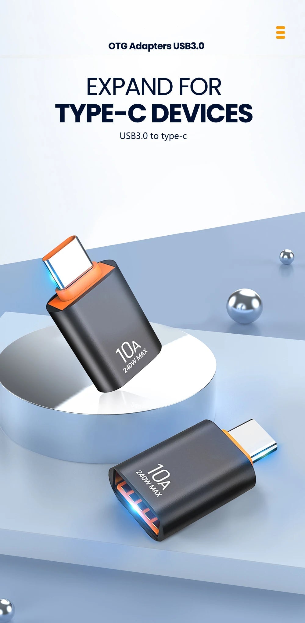 USB - C To USB - A Converter - Female/Male Or Male/Female - Gadgetroo