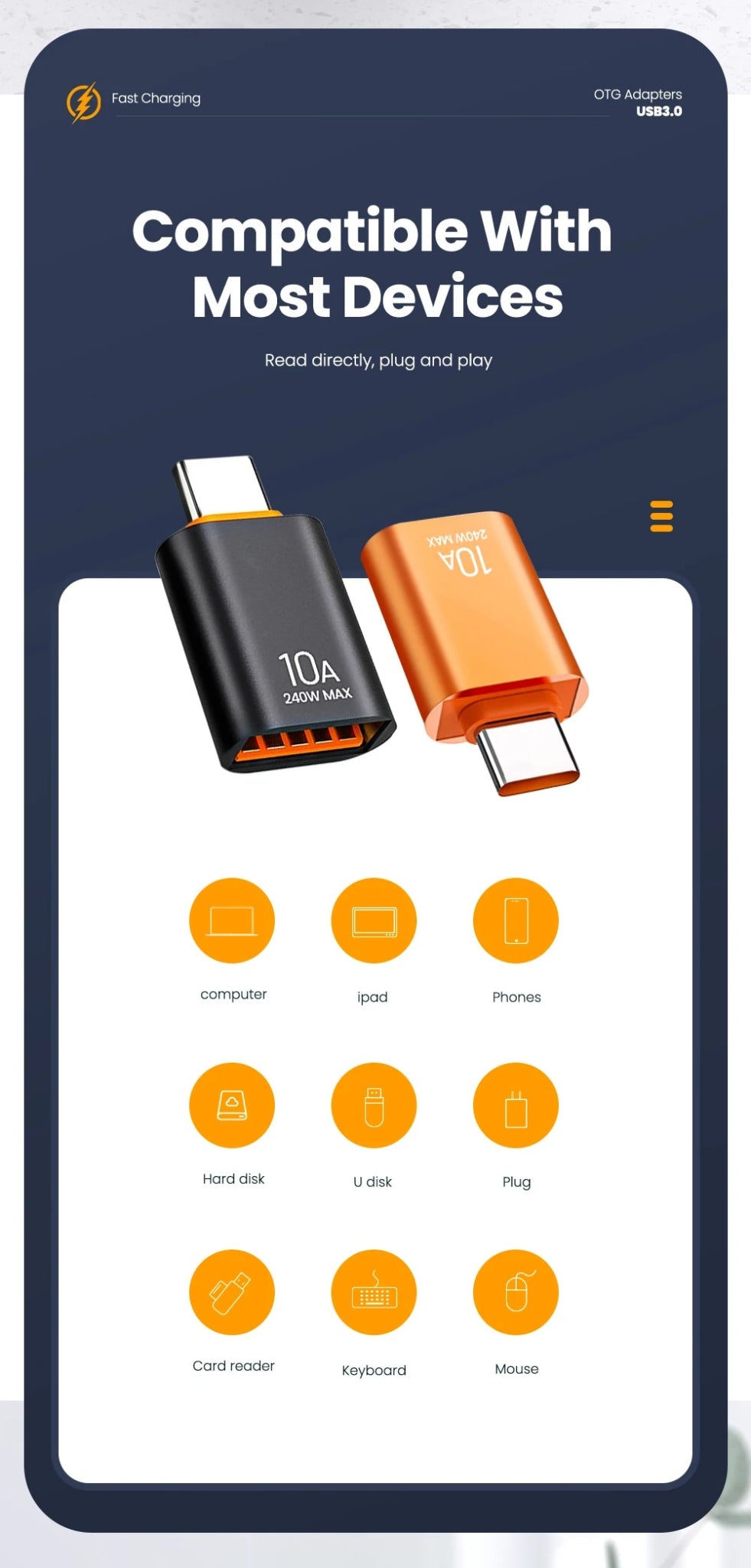 USB - C To USB - A Converter - Female/Male Or Male/Female - Gadgetroo