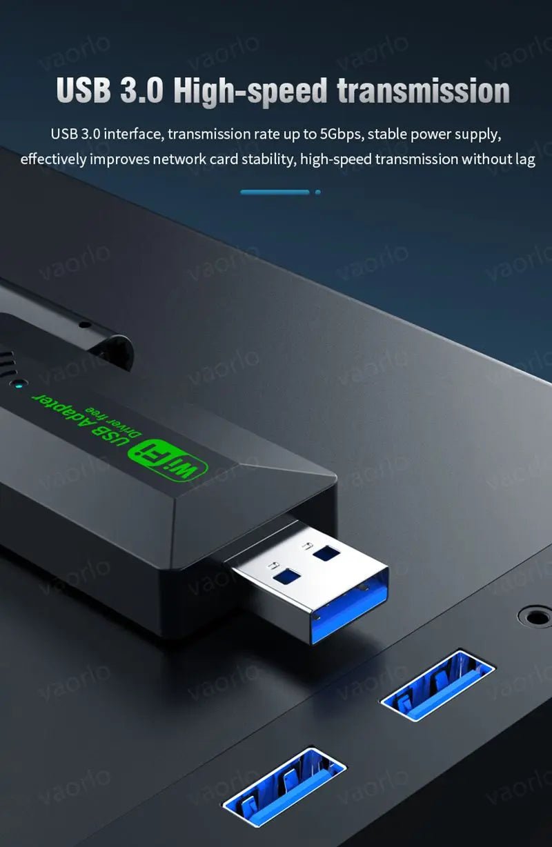 WiFi USB Adapter (2.4Gh/5Ghz) - Connect Your Laptop/PC To WiFi - Gadgetroo