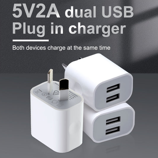 1/2/3 - Pack Wall Adapter/Charger Plus - Charger Of Phone (Dual Port USB - A Phone Chargers) - Gadgetroo