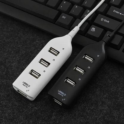 Micro USB Hub 2.0 - 4 Port High-Speed USB Splitter for PC Accessories