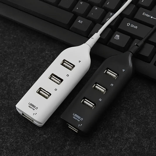 Micro USB Hub 2.0 - 4 Port High-Speed USB Splitter for PC Accessories