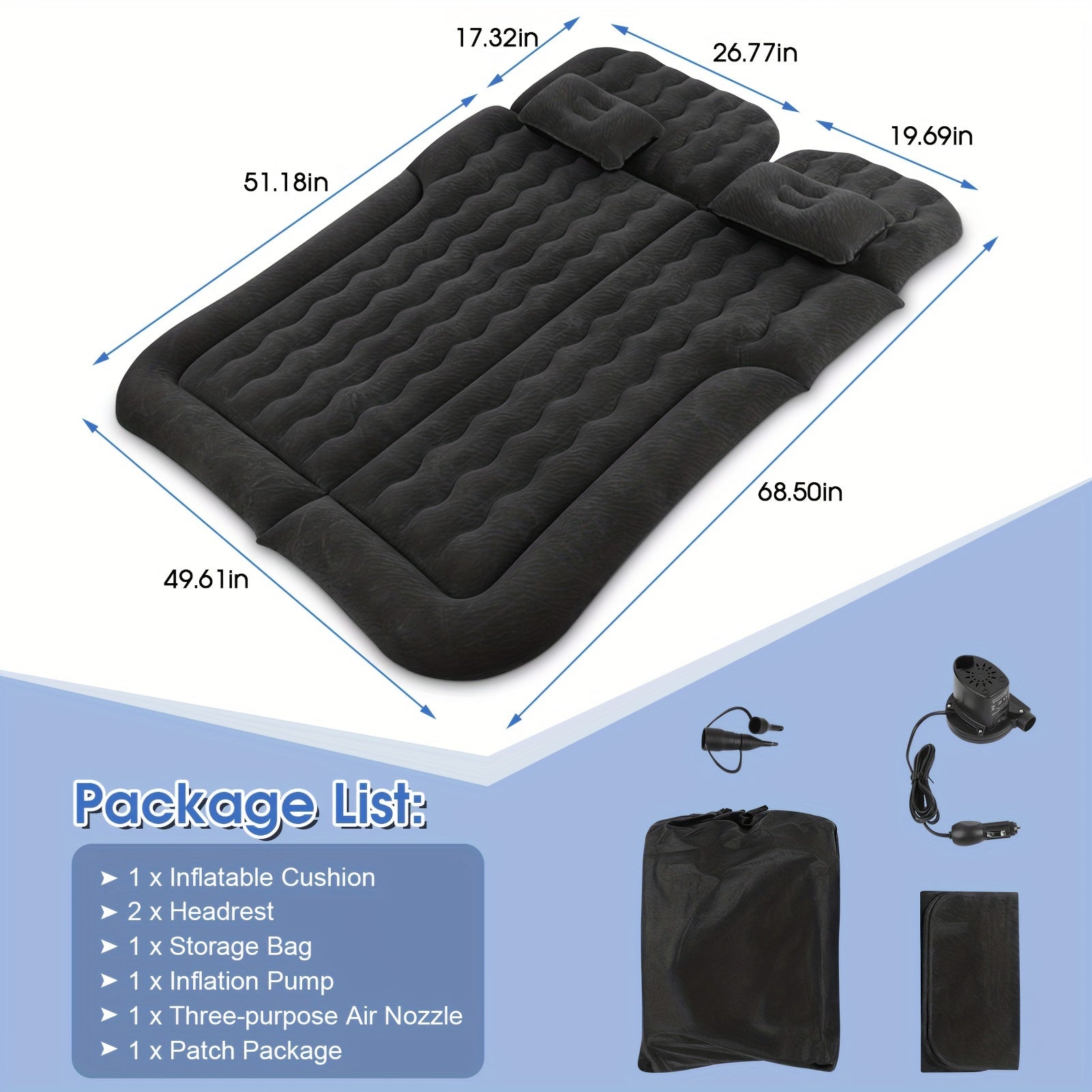 2 - In - 1 Multifunction Inflatable Travel Mattress - Gadgetroo