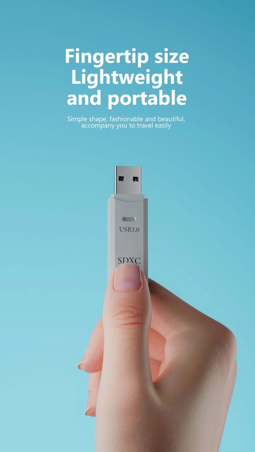 2 - in - 1 USB 3.0 SD/TF Card Reader - Gadgetroo
