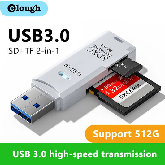 2 - in - 1 USB 3.0 SD/TF Card Reader - Gadgetroo